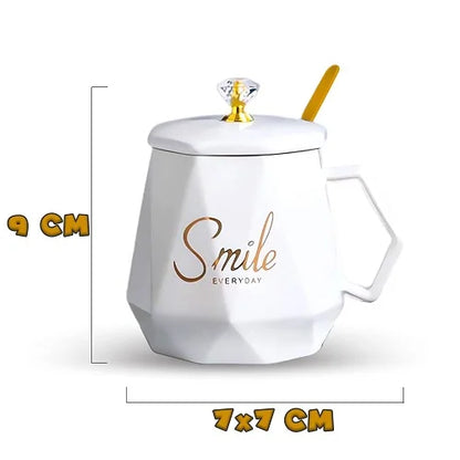 smile premium mug with spoon and lid 9