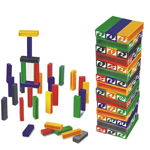 Stacking Blocks Game 120 pc Tower Building Domino Toy
