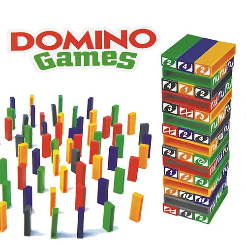 Stacking Blocks Game 120 pc Tower Building Domino Toy