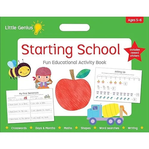 starting school fun educational activity book little genius