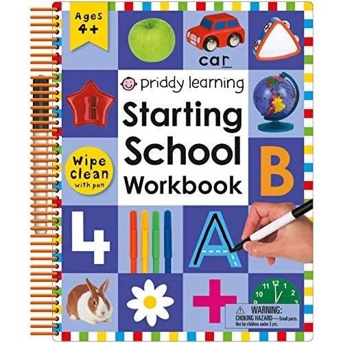 starting school wipe clean workbook with pen priddy learning 1