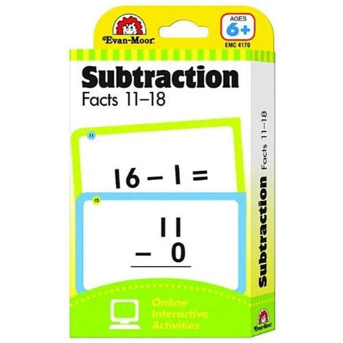 subtraction facts 11 18 flashcards