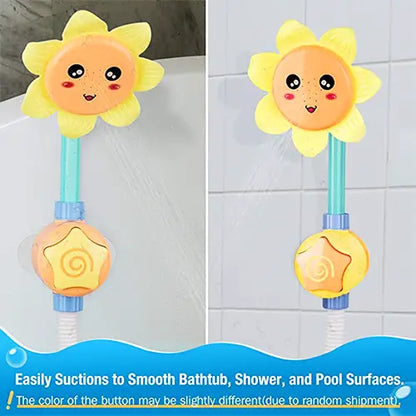 sunflower bath tub toy for toddlers with shower 2