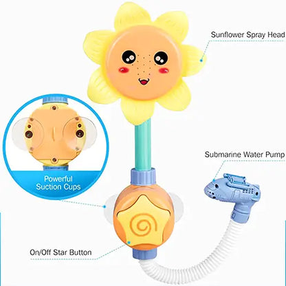 sunflower bath tub toy for toddlers with shower 3