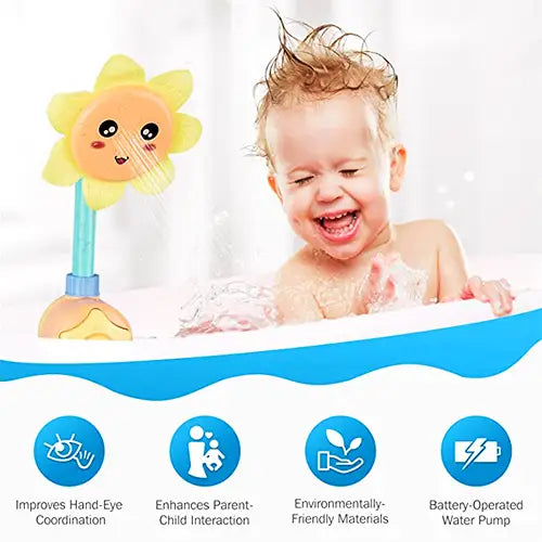 sunflower bath tub toy for toddlers with shower 6