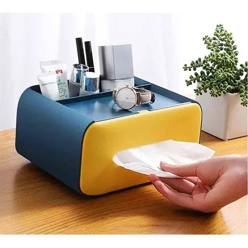 table organizer with tissue box 1