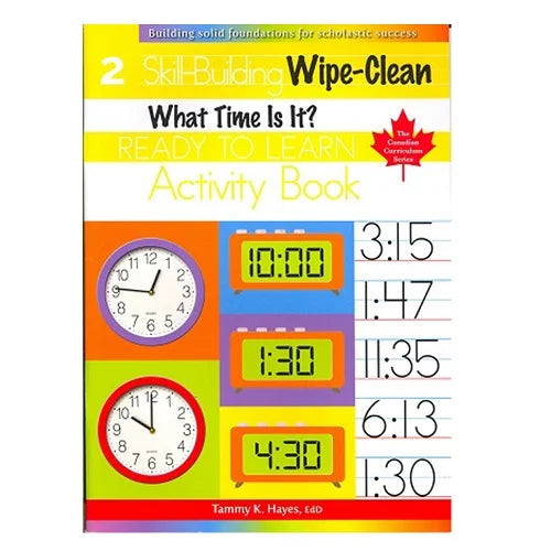 what time is it grade 2 skill building wipe clean activity book 1